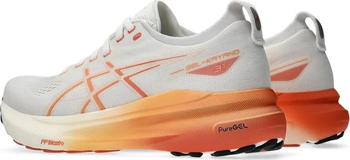 ASICS Women's GEL-Kayano 31 Women's Running Shoes White/Faded Orange : 5 B - Medium, Synthetic - Image 4