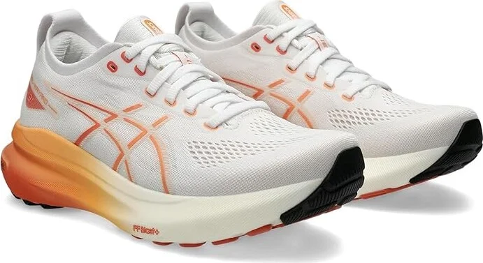 ASICS Women's GEL-Kayano 31 Women's Running Shoes White/Faded Orange : 5 B - Medium, Synthetic