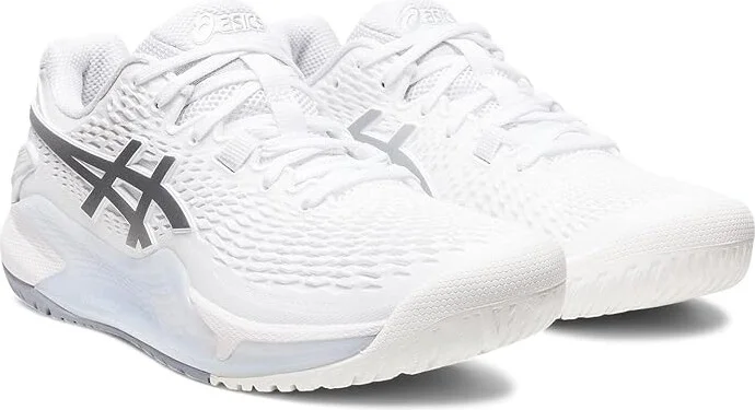 ASICS Women's GEL-Resolution 9 Women's Shoes White/Pure Silver : 11.5 B - Medium, Synthetic/Textile
