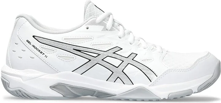 ASICS Women's GEL-Rocket 11 Volleyball Shoe Women's Shoes White/Pure Silver : 12 B - Medium, Synthetic/Textile - Image 5