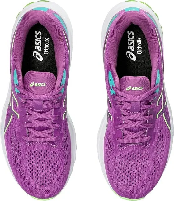 ASICS Women's GT-1000(r) 12 Women's Shoes Lite-Show/Illuminate Green : 5 B - Medium, Synthetic/Textile - Image 2