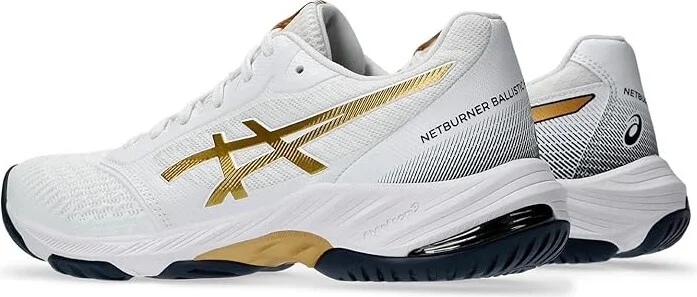 ASICS Women's Netburner Ballistic FF 3 Volleyball Shoe Women's Shoes White/Pure Gold : 13 B - Medium, Synthetic/Textile - Image 4