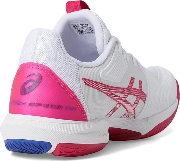 ASICS Women's Solution Speed FF 3 Tennis Shoe Women's Shoes White/Bright Rose : 5.5 B - Medium, Synthetic - Image 4