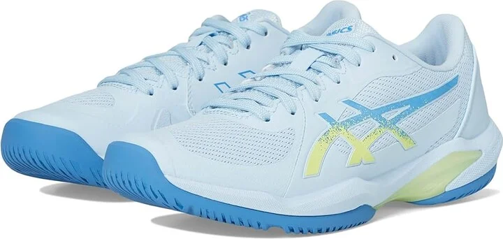 ASICS Women's Solution Swift FF 2 Tennis Shoe Women's Tennis Shoes Light Blue/Huddle Yellow : 9 B - Medium