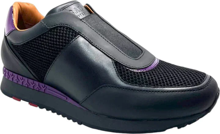 Asmund 6217402 Men's Black Leather/Fabric Sneakers
