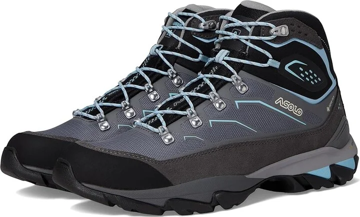 Asolo Acadia Mid GTX Women's Climbing Shoes Graphite/Sky Blue : 10 B - Medium, Leather