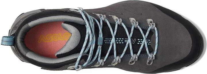 Asolo Acadia Mid Lth GTX Bunion Women's Climbing Shoes Graphite/Sky Blue : 8 D - Wide, Leather/Suede - Image 2