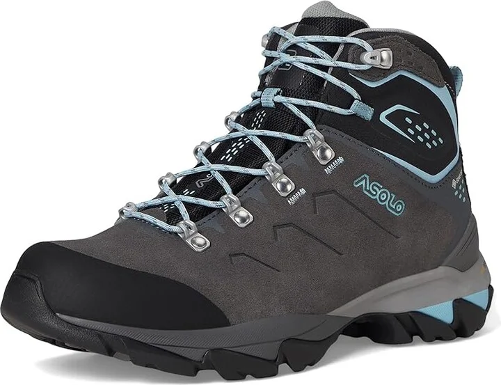 Asolo Acadia Mid Lth GTX Bunion Women's Climbing Shoes Graphite/Sky Blue : 8 D - Wide, Leather/Suede - Image 5