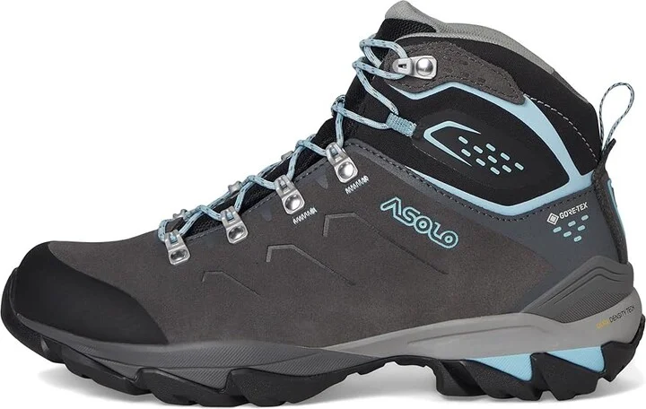 Asolo Acadia Mid Lth GTX Bunion Women's Climbing Shoes Graphite/Sky Blue : 8 D - Wide, Leather/Suede - Image 6