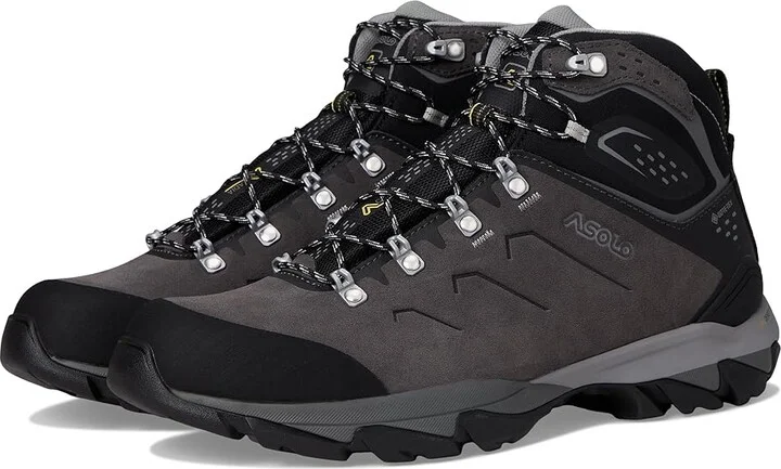 Asolo Acadia Mid Lth GTX Men's Climbing Shoes Graphite/Black : 12 D - Medium, Leather/Suede