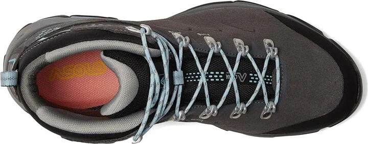 Asolo Acadia Mid Lth GTX Women's Climbing Shoes Graphite/Sky Blue : 9 B - Medium, Leather - Image 2
