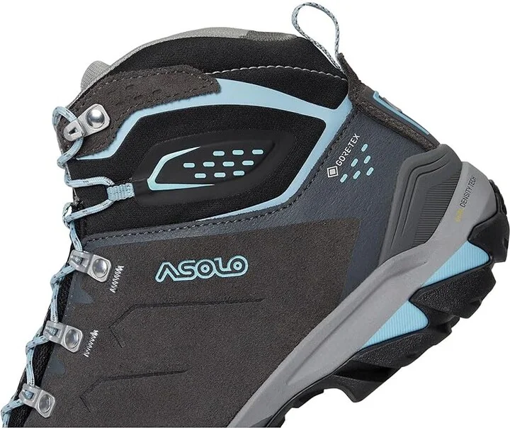 Asolo Acadia Mid Lth GTX Women's Climbing Shoes Graphite/Sky Blue : 9 B - Medium, Leather - Image 7
