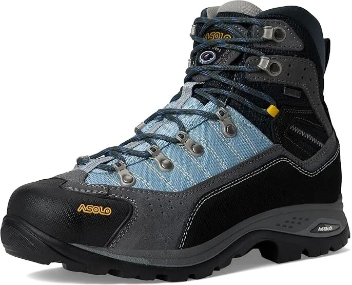 Asolo Drifter I EVO GV Women's Climbing Shoes Grey/Blue Fog : 9 B - Medium, Suede - Image 5