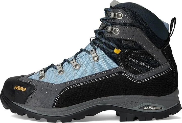 Asolo Drifter I EVO GV Women's Climbing Shoes Grey/Blue Fog : 9 B - Medium, Suede - Image 6
