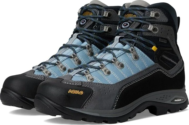 Asolo Drifter I EVO GV Women's Climbing Shoes Grey/Blue Fog : 9 B - Medium, Suede