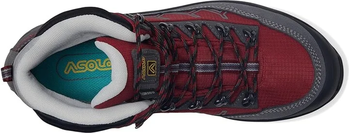 Asolo Falcon EVO GV Women's Shoes Grey/Carm.Red/Shark : 7 B - Medium, Leather - Image 2