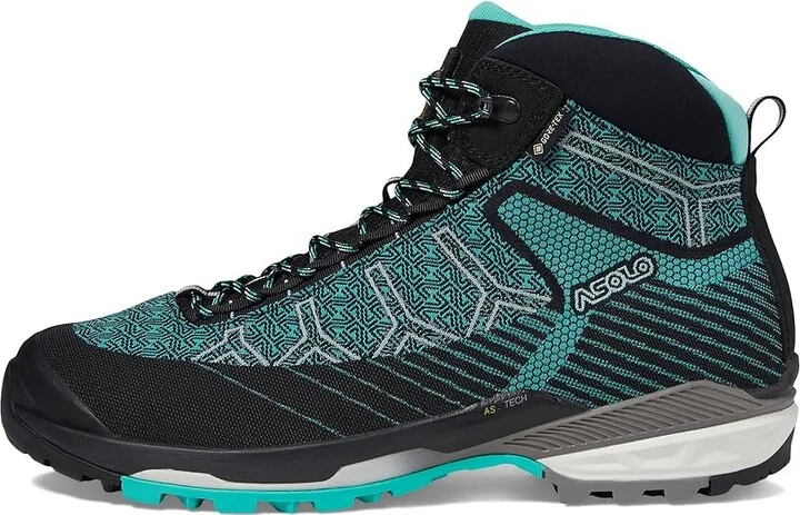 Asolo Falcon EVO Jaquard GV Women's Climbing Shoes Black/Aqua Green : 6.5 B - Medium, Synthetic - Image 5