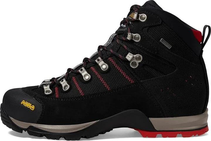 Asolo Fugitive GTX MM Men's Shoes Black/Red : 11.5 D - Medium, Suede - Image 5