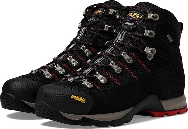 Asolo Fugitive GTX MM Men's Shoes Black/Red : 11.5 D - Medium, Suede