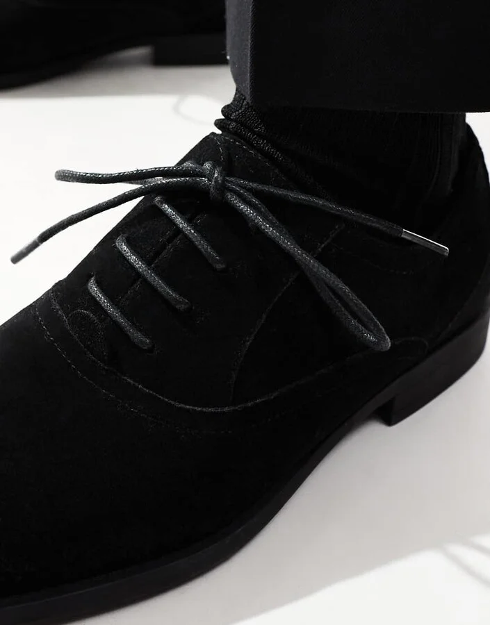 ASOS DESIGN black lace-up shoes - Image 2