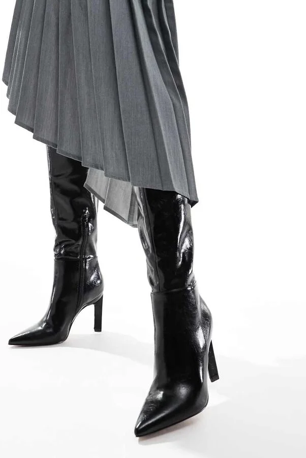 ASOS DESIGN Cancun knee high boots in black - Image 3