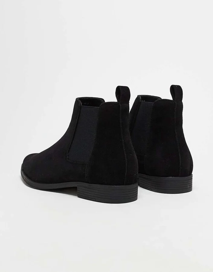ASOS DESIGN chelsea boots in black faux suede - Image 4