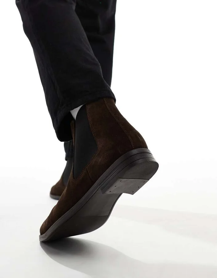 ASOS DESIGN chelsea boots in brown suede - Image 3