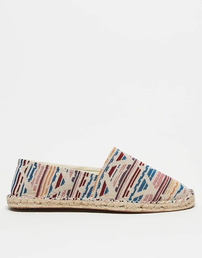 ASOS DESIGN chevron canvas espadrilles - Image 2