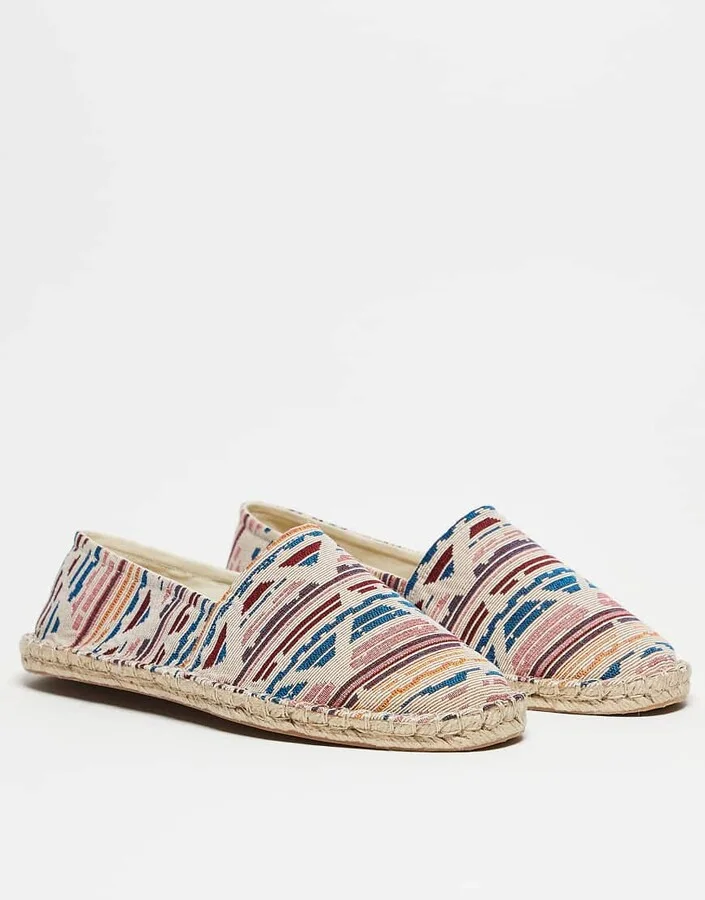 ASOS DESIGN chevron canvas espadrilles - Image 3