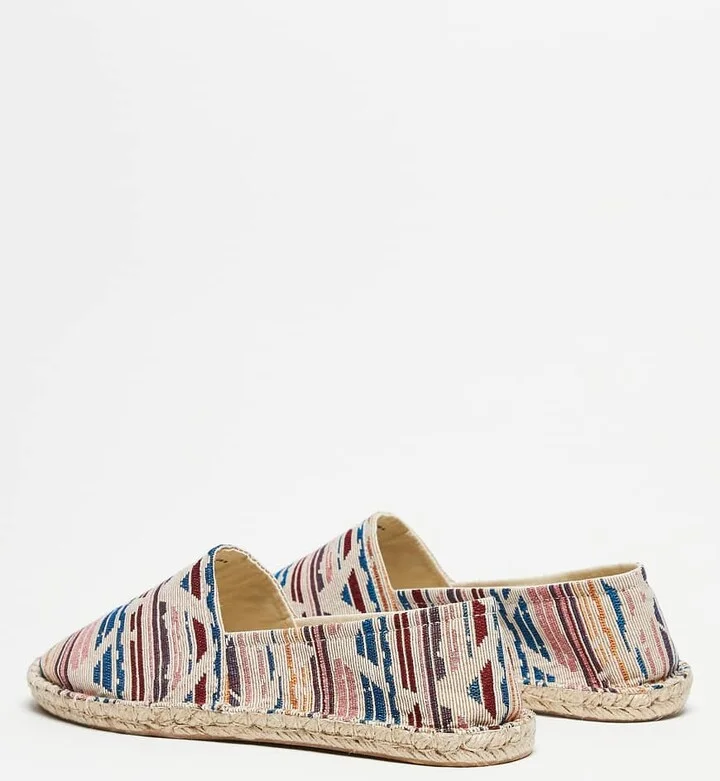 ASOS DESIGN chevron canvas espadrilles - Image 4