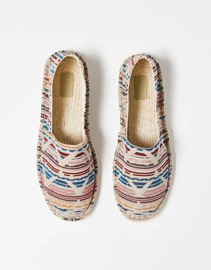 ASOS DESIGN chevron canvas espadrilles