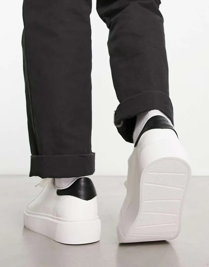 ASOS DESIGN chunky lace-up sneakers in white - Image 3
