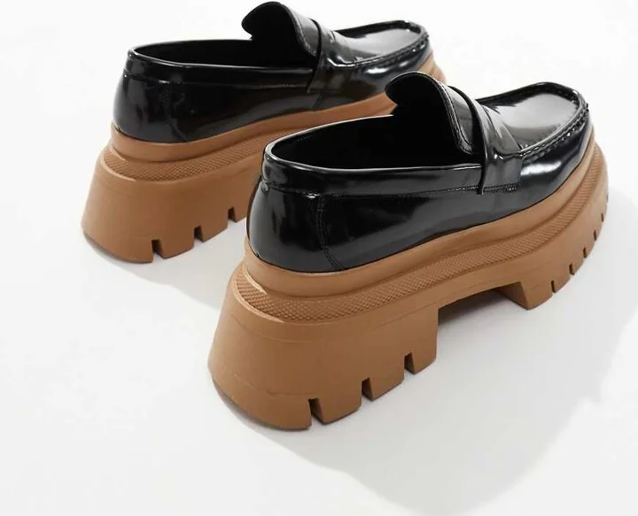 ASOS DESIGN chunky loafers in black - Image 2