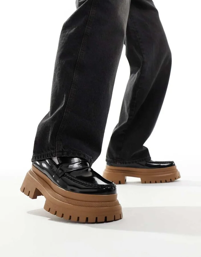 ASOS DESIGN chunky loafers in black - Image 3