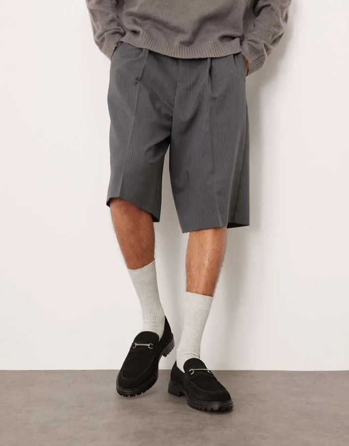 ASOS DESIGN chunky loafers in black suede with snaffle - Image 2