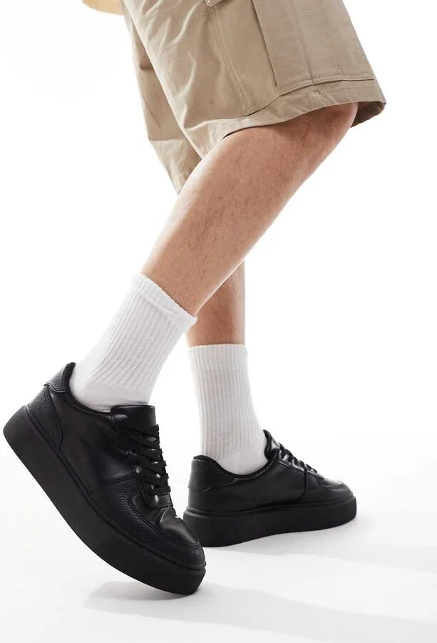 ASOS DESIGN chunky sneakers in black - Image 4