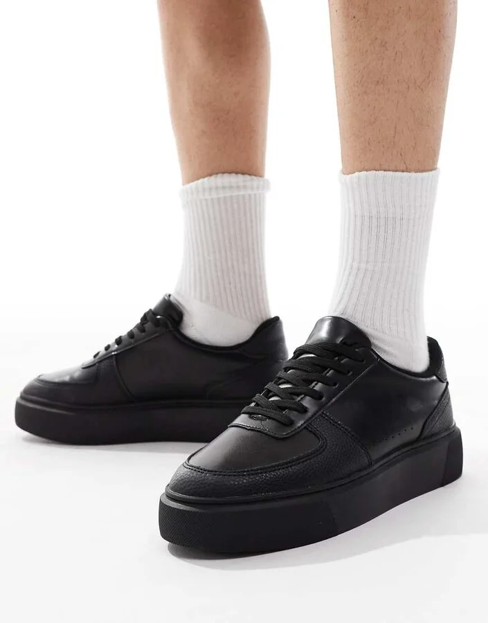 ASOS DESIGN chunky sneakers in black
