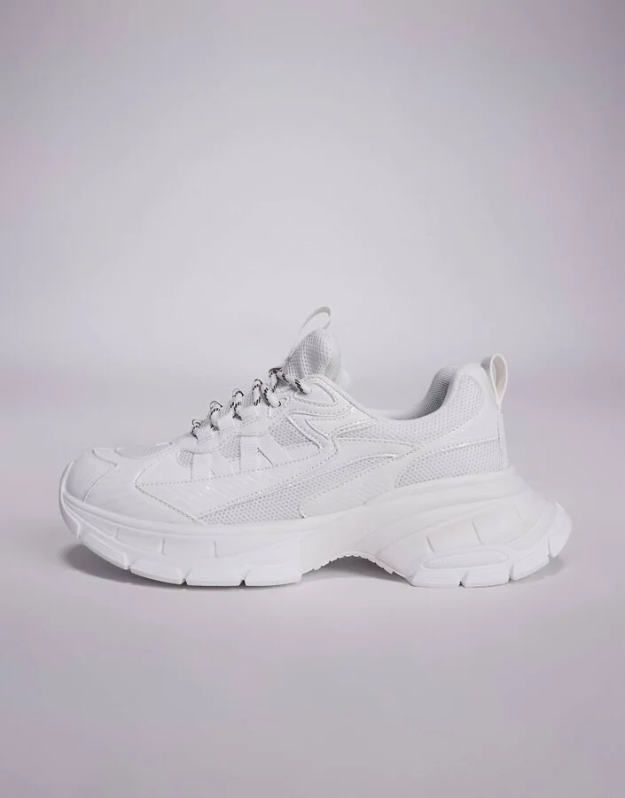 ASOS DESIGN chunky sneakers in white - Image 2