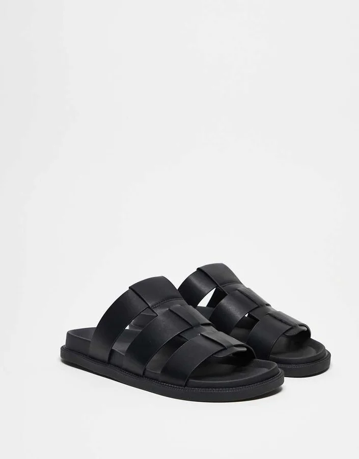 ASOS DESIGN classic strap sandals in black - Image 4