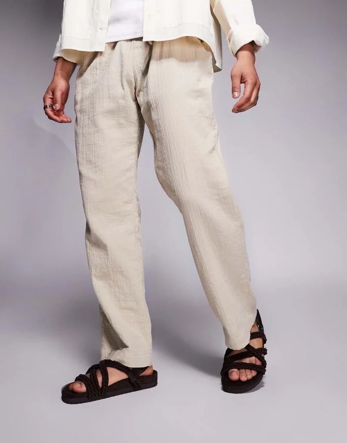 ASOS DESIGN cross strap rope sandals in brown - Image 4