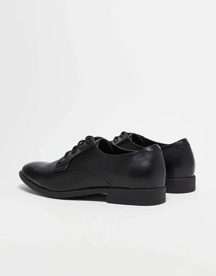 ASOS DESIGN derby shoes in black faux leather - Image 4