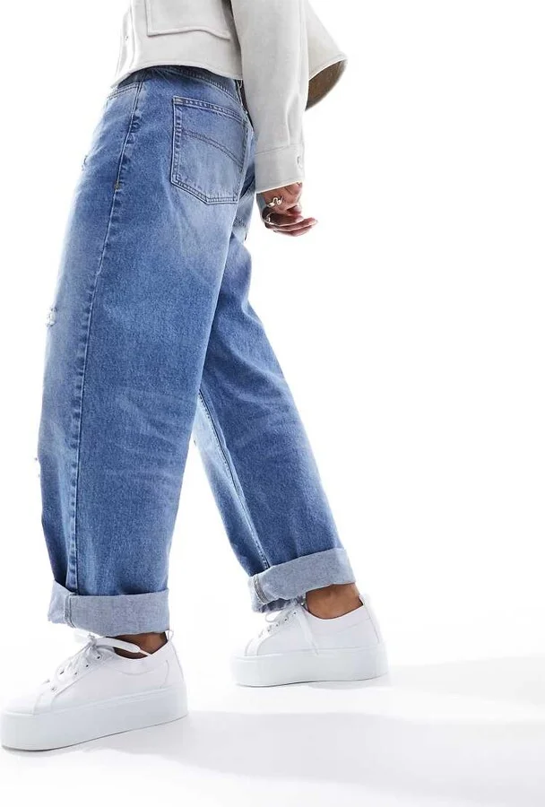 ASOS DESIGN Divide lace up flatform sneakers in white - Image 3