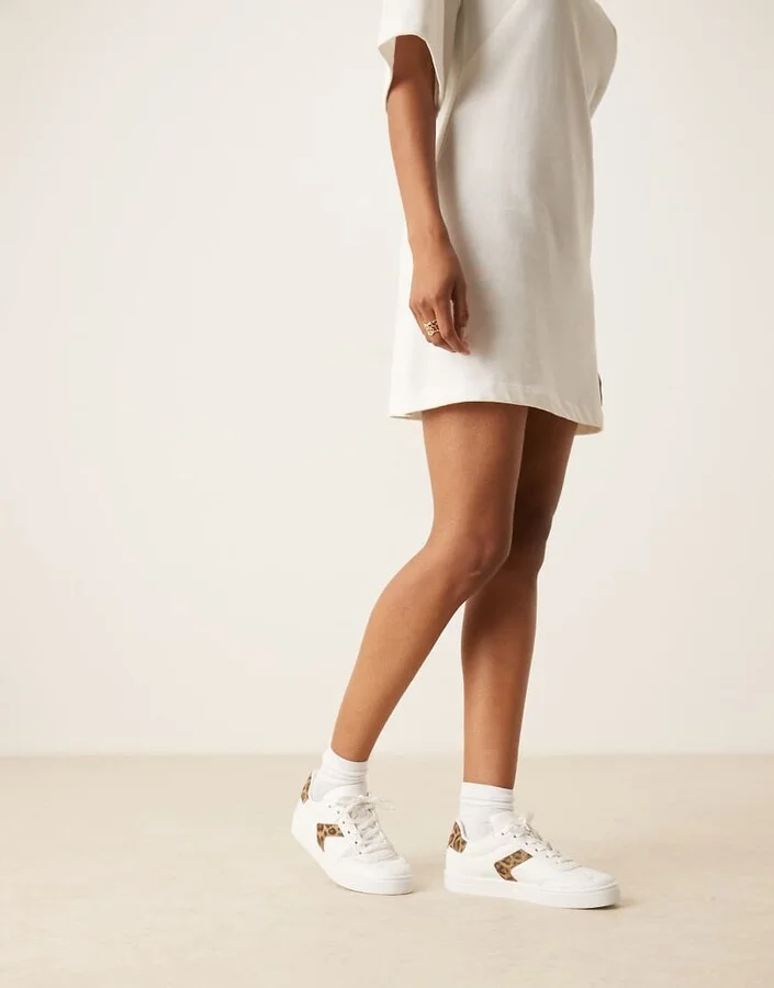 ASOS DESIGN Drift lace up sneakers in white - Image 3