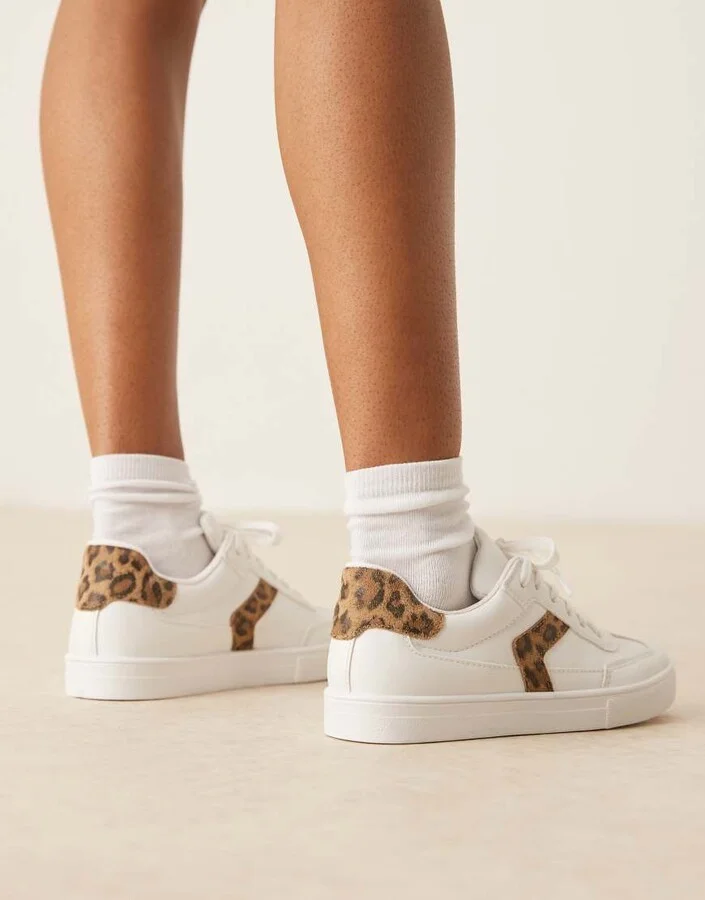 ASOS DESIGN Drift lace up sneakers in white - Image 4