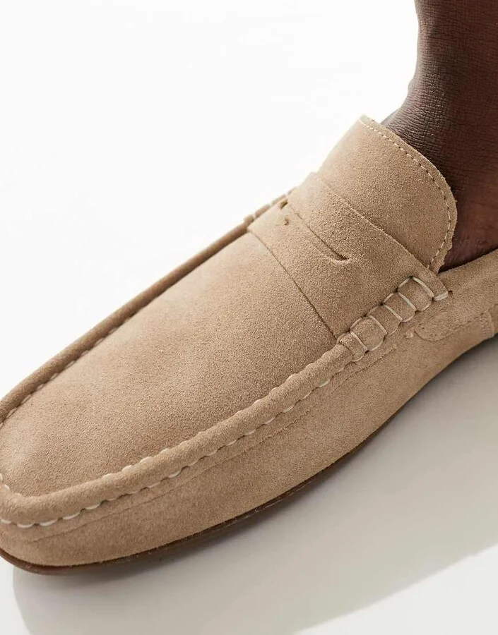 ASOS DESIGN drivers in stone suede - Image 2
