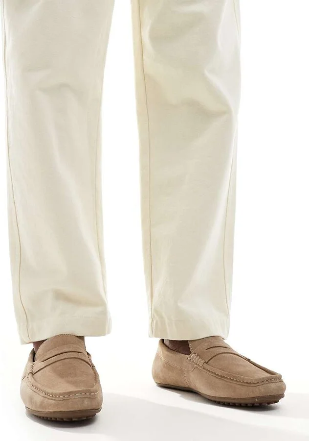 ASOS DESIGN drivers in stone suede - Image 4