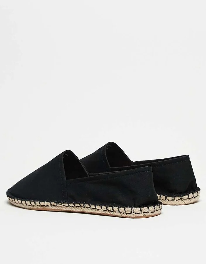 ASOS DESIGN espadrilles in black canvas - Image 2