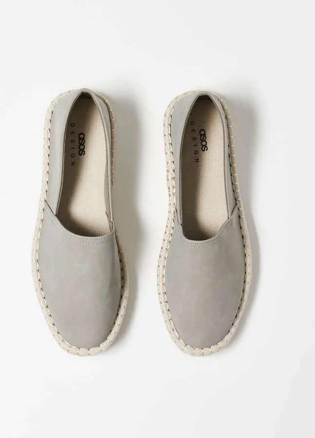 ASOS DESIGN espadrilles in gray