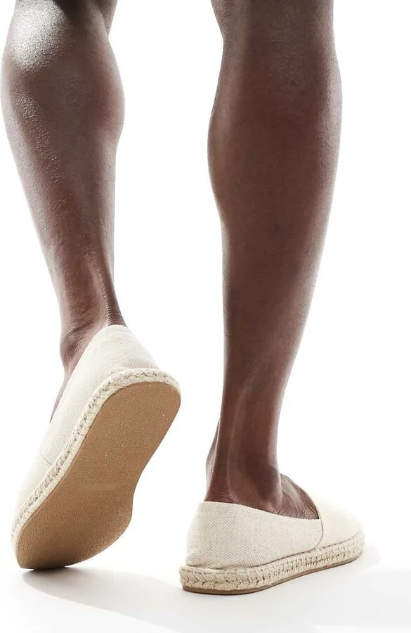 ASOS DESIGN espadrilles in off white canvas mix - Image 3