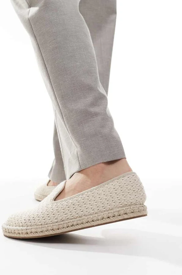 ASOS DESIGN espadrilles in off white weave - Image 3
